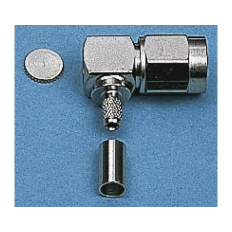 Telegartner SMA Series Coaxial Connector Cable Male SMA, 50 Ω, Right Angle Body Crimp J01150A0089
