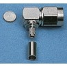 Telegartner SMA Series Coaxial Connector Cable Male SMA, 50 Ω, Right Angle Body Crimp J01150A0089