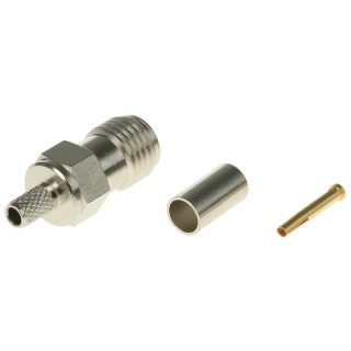 Telegartner SMA Series Coaxial Connector Cable Female SMA, 50 Ω, Straight Body Crimp J01151A0059