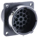 ITT Cannon Circular Connector Panel Mount 23 Contacts Socket Male IP65 250V Trident Ringlock TR1823RMS1NB / 192990-1350