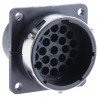 ITT Cannon Circular Connector Panel Mount 23 Contacts Socket Male IP65 250V Trident Ringlock TR1823RMS1NB / 192990-1350