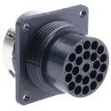 ITT Cannon Circular Connector Panel Mount 23 Contacts Socket Male IP65 250V Trident Ringlock TR1823RMS1NB / 192990-1350