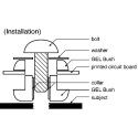 Taica Silicone Gel Anti-Vibration Mount Through Hole Bore Diameter 4mm Outside Diameter 25mm Overall Height 25mm B-1