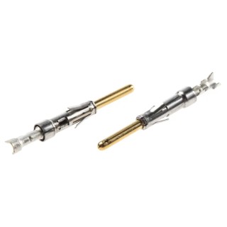 ITT Cannon Trident Series Male Crimp Terminal, 26 AWG Min Crimp, 24 AWG Max, Brass Contact, Gold T2P24MC1LZ / 192990-0080