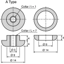Taica Round M8 Anti-Vibration Mount with 400 N Compression Load, 3mm Bore, 14 mm Outside Diameter, 27 mm Overall Height A-2