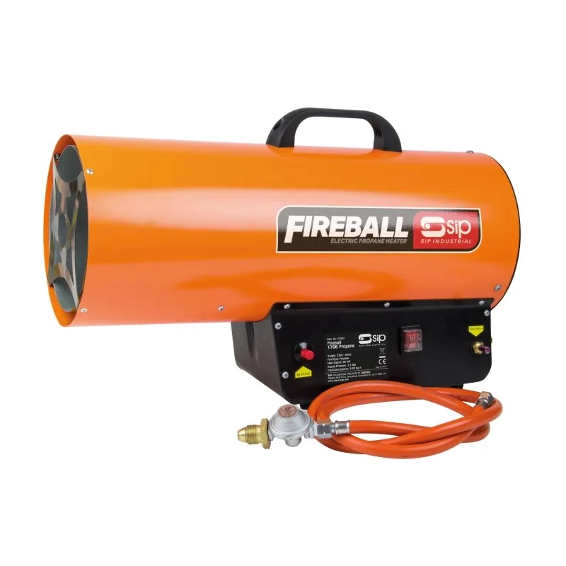 SIP 50 kW Industrial Heater, Portable, 230V, Thermostat Control, Type G British 3-Pin Plug 9291