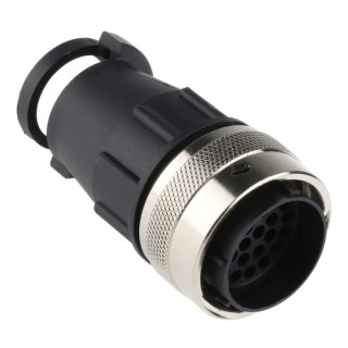 ITT Cannon Circular Connector 28 Contacts Cable Standard Plug Male IP65 Trident Ringlock Series 192991-0522