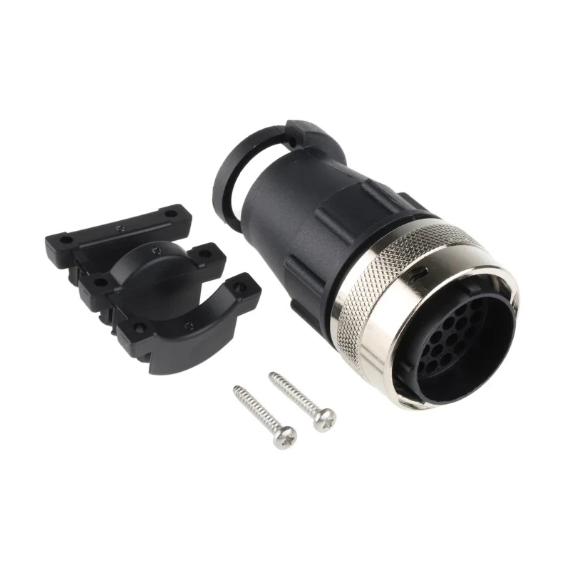 ITT Cannon Circular Connector 28 Contacts Cable Standard Plug Male IP65 Trident Ringlock Series 192991-0522