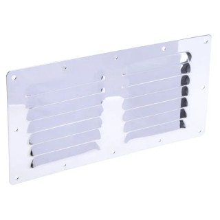 RS PRO Stainless Steel Louvred Panel Rack Panel 304 Grade Electrolytic Polish 0.7mm Thick 348-7315