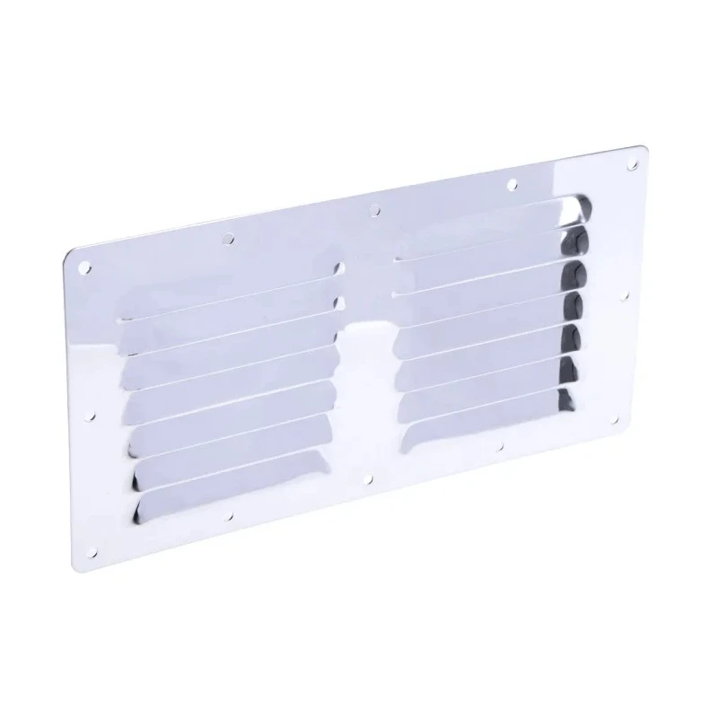 RS PRO Stainless Steel Louvred Panel Rack Panel 304 Grade Electrolytic Polish 0.7mm Thick 348-7315