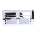 RS PRO Stainless Steel Louvred Panel Rack Panel 304 Grade Electrolytic Polish 0.7mm Thick 348-7315