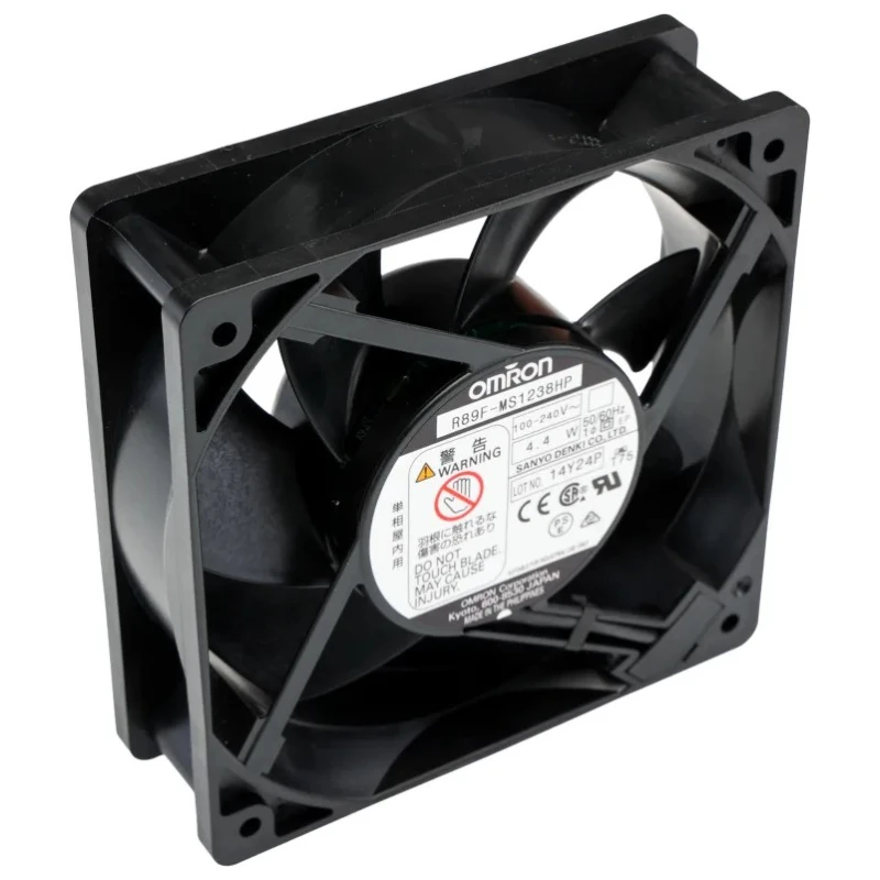 Omron R89F Series Axial Fan 100-240V AC 4.4W 3 m³/min 120mm x 120mm x 38mm Ball Bearing R89F-MS1238HP-S2