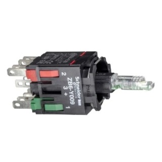 Schneider Electric Harmony Series Contact & Light Block, 12V 24V, Green LED Light, 1 NO/1 NC ZB6ZB35B