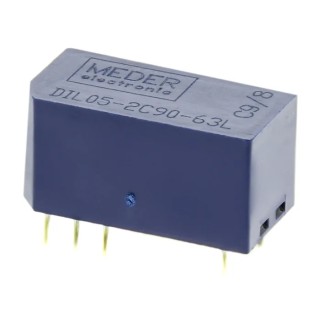 Meder Reed Relay CRR03 Series DIL05-2C90-63L Sealed PU Resin Contact Material Rh Operating Temp -20 to +70°C DIL05-2C90-63L