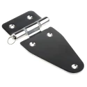 RS PRO Electrolytic Polish Stainless Steel Strap Hinge with Fixed Pin Screw Fixing 82mm x 184mm x 3mm 348-7292