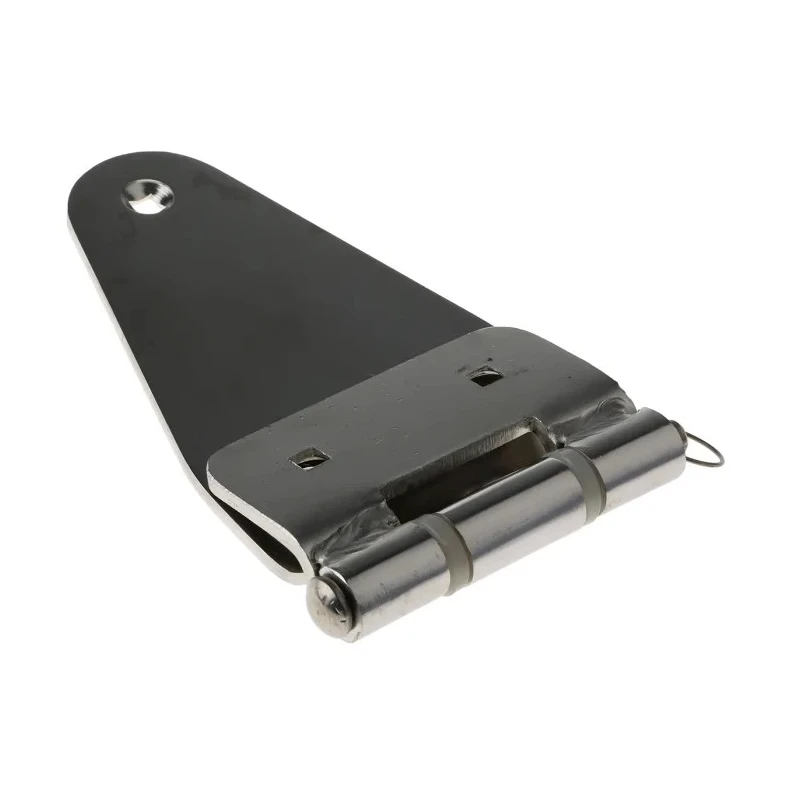 RS PRO Electrolytic Polish Stainless Steel Strap Hinge with Fixed Pin Screw Fixing 82mm x 184mm x 3mm 348-7292