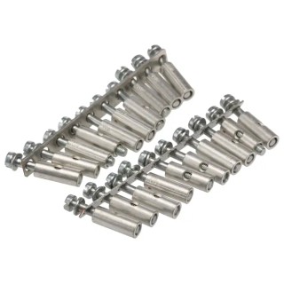 Weidmüller SAK Series Jumper Bar for Use with DIN Rail Terminal Blocks, Copper Alloy Material, 32A Current Rating 0368800000