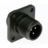 Amphenol Industrial MIL Spec Circular Connector Copper Alloy Straight 3 Way Box Mount 15A 500/700V MS3102A