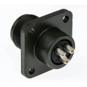 Amphenol Industrial MIL Spec Circular Connector Copper Alloy Straight 3 Way Box Mount 15A 500/700V MS3102A