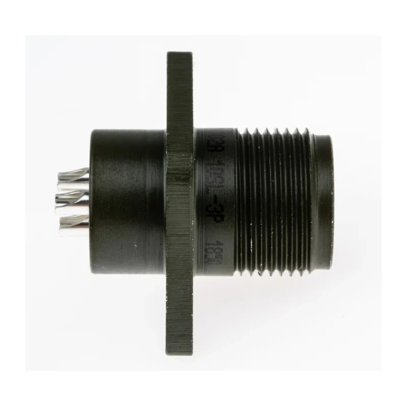 Amphenol Industrial MIL Spec Circular Connector Copper Alloy Straight 3 Way Box Mount 15A 500/700V MS3102A