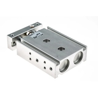 SMC Pneumatic Guided Cylinder 20mm Bore, CXSM Series, Linear Action, Surface Mount, 0.7 Mpa Max Pressure, 10mm CXSM20-10