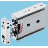 SMC Pneumatic Guided Cylinder 25mm Bore, 50mm Stroke, Rubber Cushioning, Double Rod Type CXSM25-50