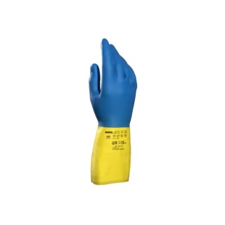 Mapa Duomix Blue Chemical Resistant Latex Work Gloves Size 10.5XL Model 405