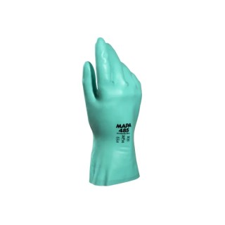 Mapa Ultranitril Green Nitrile Work Gloves Size 8 Uncoated Coating 485