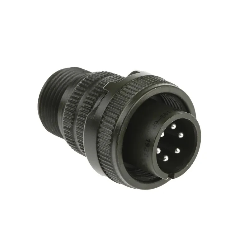 Amphenol Industrial MIL Spec Circular Connector 6 Way Copper Alloy Straight Cable Mount Male Contacts Zinc Cobalt MS3106A
