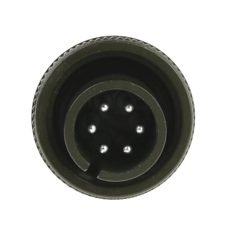 Amphenol Industrial MIL Spec Circular Connector 6 Way Copper Alloy Straight Cable Mount Male Contacts Zinc Cobalt MS3106A