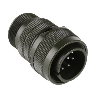 Amphenol Industrial MIL Spec Circular Connector, 10 Way Copper Alloy Straight Cable Mount Male with Male Contacts MS3106A