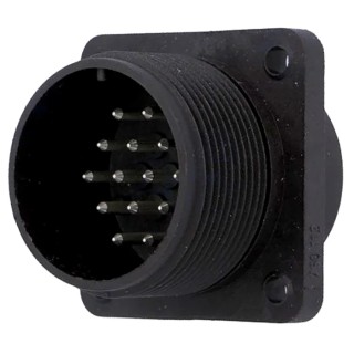 Amphenol Industrial MIL Spec Circular Connector Copper Alloy Straight 37 Way Box Mount 500, 700V AC 5A MS3102A