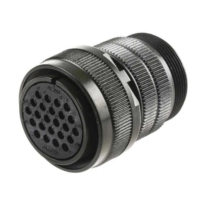 Amphenol Industrial MIL Spec Circular Connector Copper Alloy Straight 24 Contacts Cable Mount 200, 250V MS3106A