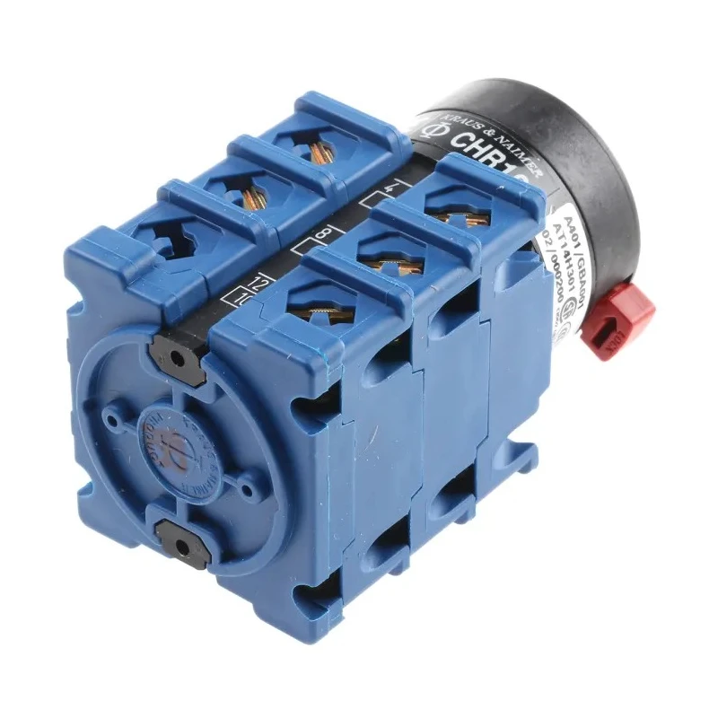 Kraus & Naimer 3 Position Cam Switch 3 Phase Panel Mount 20A 60° Angle of Throw CHR10.A401/GBA001.*FT