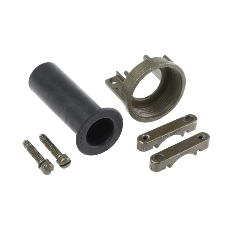 Amphenol Industrial 97 Size 20 Cable Clamp Die Cast Zinc Housing Olive Drab 23.55mm Length 97-3057-1012-1