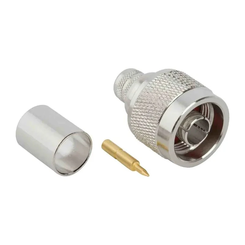 RS PRO N Type Series Coaxial Connector Cable Male N Connector 50 Ω Straight Body Crimp 172166
