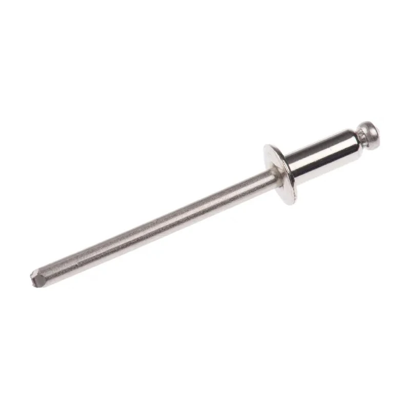 POP Stainless Steel Blind Rivet, 4 mm Diameter, 10.2 mm Length, Dome Head, Plain Finish SSD54SSBS