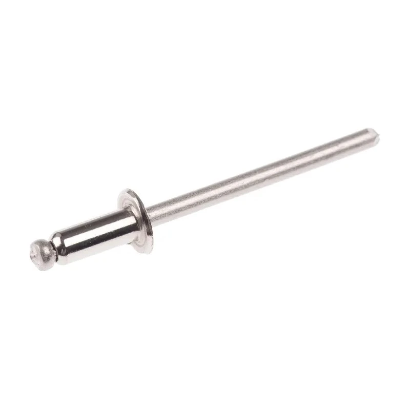 POP Stainless Steel Blind Rivet, 4 mm Diameter, 10.2 mm Length, Dome Head, Plain Finish SSD54SSBS