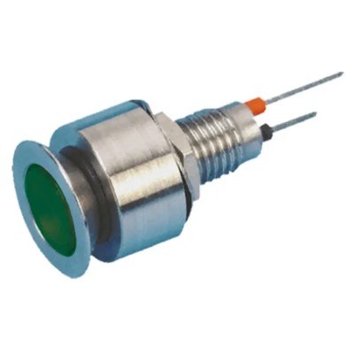 Marl 520 Series Green Panel Mount Indicator, 12V dc, 20mA, IP67, Flush 520-324-21