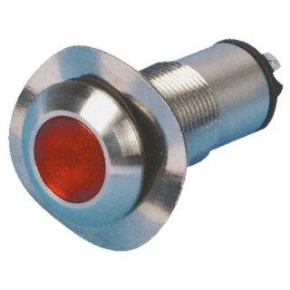 Marl Panel Mount LED Indicator Red Diffused Lens 13 mm IP67 110-230V AC 20mA 528-501-22