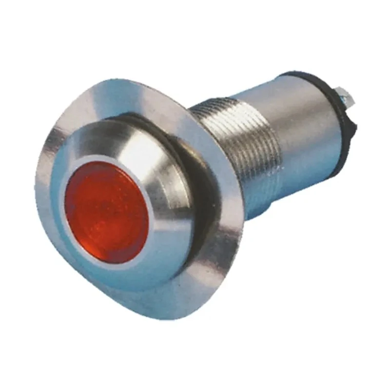 Marl Panel Mount LED Indicator Red Diffused Lens 13 mm IP67 110-230V AC 20mA 528-501-22