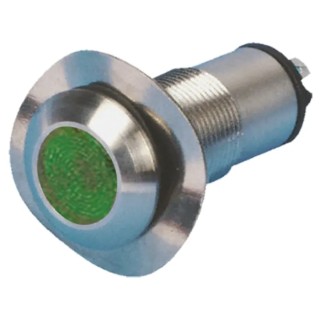 Marl Panel Mount LED Indicator Green 13 mm Mount Hole Size Solder Tab IP67 28V DC 528-532-22