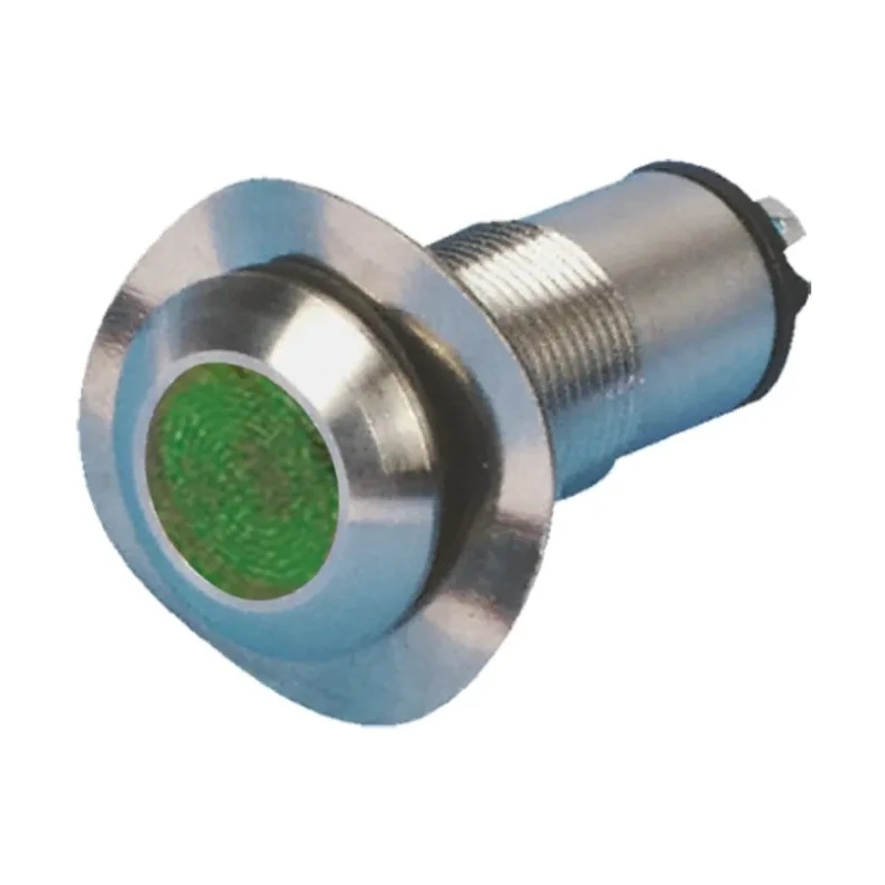 Marl Panel Mount LED Indicator Green 13 mm Mount Hole Size Solder Tab IP67 28V DC 528-532-22