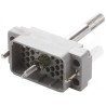 EDAC Heavy Duty 38 Way Straight D-Sub Connector Male, 8.5A Current, Phosphor Bronze Contacts, Gold Plating 516-038-000-301