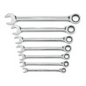 GearWrench 7-Piece Ratchet Spanner Set SAE 5/16 to 3/4 in, 72-Tooth 12 Point Chrome Finish 9317