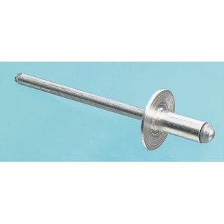 POP Aluminium Blind Rivet 4 mm, Dome Head, Plain Finish, Aluminium Body, Steel Mandrel, TAPD58BSLF12