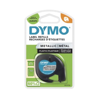 Dymo Black on Silver Label Printer Tape 12 mm Width 4 m Length S0721730