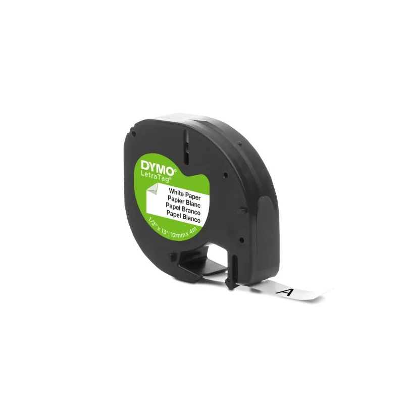 Dymo Black on White Label Printer Tape 12 mm Width 4 m Length S0721510