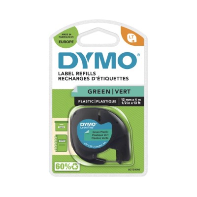 Dymo Black on Green Label Printer Tape 12 mm Width 4 m Length S0721640