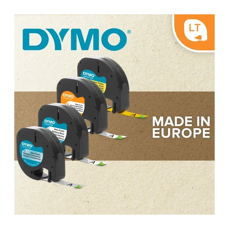 Dymo Black on Green Label Printer Tape 12 mm Width 4 m Length S0721640